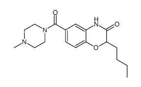 1-(2-butyl-3-oxo-3,4-dihydro-2H-benzo[1,4]oxazine-6-carbonyl)-4-methyl-piperazine结构式