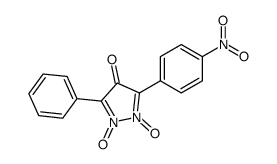 3-(4-nitrophenyl)-1,2-dioxido-5-phenylpyrazole-1,2-diium-4-one结构式