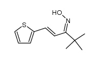 4,4-dimethyl-1t-thiophen-2-yl-pent-1-en-3-one (E)-oxime Structure