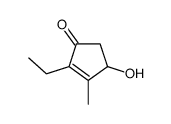 2-ethyl-4-hydroxy-3-methylcyclopent-2-en-1-one结构式