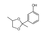 3-(2,4-dimethyl-1,3-dioxolan-2-yl)phenol结构式