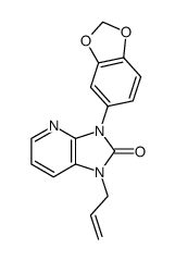 1-allyl-3-benzo[1,3]dioxol-5-yl-1,3-dihydro-imidazo[4,5-b]pyridin-2-one结构式