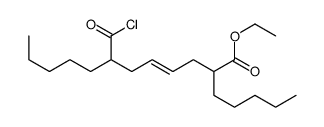 ethyl 7-carbonochloridoyl-2-pentyldodec-4-enoate结构式