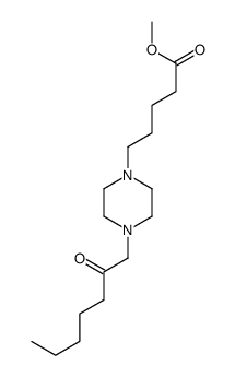 methyl 5-[4-(2-oxoheptyl)piperazin-1-yl]pentanoate结构式