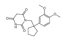 1-[1-(3,4-dimethoxy-phenyl)-cyclopentylmethyl]-pyrimidine-2,4,6-trione结构式