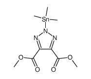 2-trimethylstannanyl-2H-[1,2,3]triazole-4,5-dicarboxylic acid dimethyl ester结构式