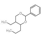 5-ethyl-2-phenyl-4-propyl-1,3-dioxane structure