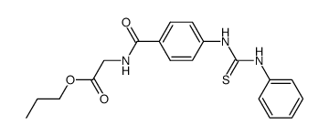 [4-(3-Phenyl-thioureido)-benzoylamino]-acetic acid propyl ester结构式