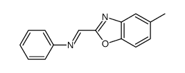 1-(5-methyl-1,3-benzoxazol-2-yl)-N-phenylmethanimine Structure