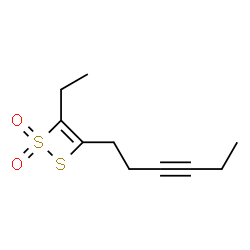 1,2-Dithiete,3-ethyl-4-(3-hexynyl)-,2,2-dioxide(9CI)结构式