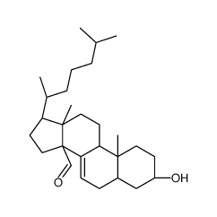 3-hydroxycholest-7-ene-14-carbaldehyde structure