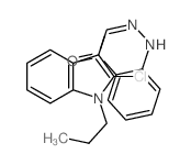 1H-Indole-3-carboxaldehyde,2-chloro-1-propyl-, 2-(2-nitrophenyl)hydrazone structure