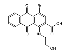 4-Bromo-1-(2-hydroxy-ethylamino)-9,10-dioxo-9,10-dihydro-anthracene-2-carboxylic acid Structure