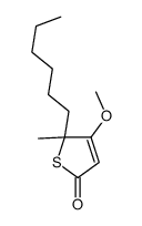 5-hexyl-4-methoxy-5-methylthiophen-2-one Structure