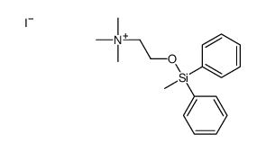 trimethyl-[2-[methyl(diphenyl)silyl]oxyethyl]azanium,iodide Structure