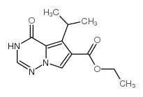 ETHYL 5-ISOPROPYL-4-OXO-3,4-DIHYDROPYRROLO[2,1-F][1,2,4]TRIAZINE-6-CARBOXYLATE Structure