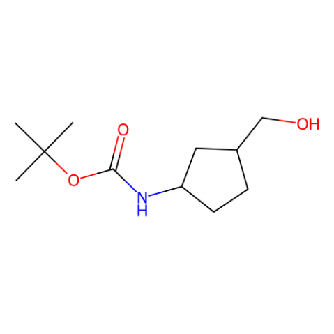 Carbamic acid, [(1S,3R)-3-(hydroxymethyl)cyclopentyl]-, 1,1-dimethylethyl结构式