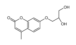 7-[(2S)-2,3-dihydroxypropoxy]-4-methylchromen-2-one结构式
