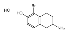 6-amino-1-bromo-5,6,7,8-tetrahydronaphthalen-2-ol,hydrochloride结构式