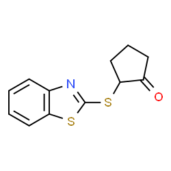 2-(Benzothiazole-2-ylthio)cyclopentanone Structure