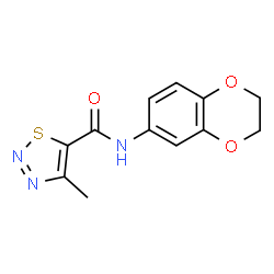 N-(2,3-Dihydro-1,4-benzodioxin-6-yl)-4-methyl-1,2,3-thiadiazole-5-carboxamide structure