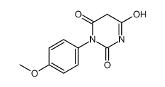 2,4,6(1H,3H,5H)-Pyrimidinetrione, 1-(4-methoxyphenyl)- Structure