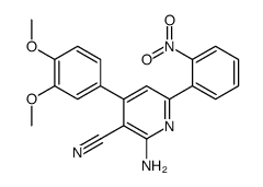 2-amino-4-(3,4-dimethoxyphenyl)-6-(2-nitrophenyl)pyridine-3-carbonitrile结构式