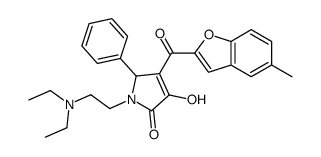 1-[2-(diethylamino)ethyl]-4-hydroxy-3-(5-methyl-1-benzofuran-2-carbonyl)-2-phenyl-2H-pyrrol-5-one Structure