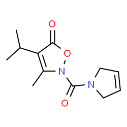 5(2H)-Isoxazolone,2-[(2,5-dihydro-1H-pyrrol-1-yl)carbonyl]-3-methyl-4-(1-methylethyl)- Structure