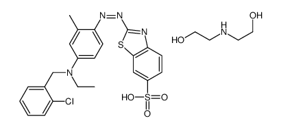 2-[[4-[[(2-chlorophenyl)methyl]ethylamino]-o-tolyl]azo]benzothiazole-7-sulphonic acid, compound with 2,2'-iminobis[ethanol] (1:1) structure