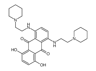 1,4-dihydroxy-5,8-bis(2-piperidin-1-ylethylamino)anthracene-9,10-dione结构式