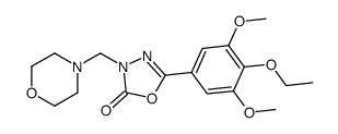 5-(4-ethoxy-3,5-dimethoxyphenyl)-3-(morpholin-4-ylmethyl)-1,3,4-oxadiazol-2-one Structure