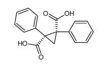 cis-1,2-Diphenylcyclopropane-1,2-dicarboxylic acid结构式