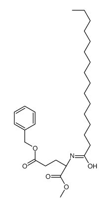 5-O-benzyl 1-O-methyl (2S)-2-(hexadecanoylamino)pentanedioate结构式