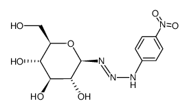 β-D-glucopyranosyl-p-nitrophenyltriazene Structure