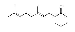 2-<(E)-3,7-dimethyl-2,6-octadienyl>cyclohexanone Structure