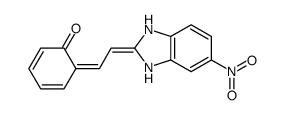 6-[2-(5-nitro-1,3-dihydrobenzimidazol-2-ylidene)ethylidene]cyclohexa-2,4-dien-1-one Structure