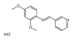 Benzenamine, 2,4-dimethoxy-N-(3-pyridinylmethylene)-, monohydrochlorid e结构式