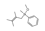 2-(methoxymethylphenylsilylmethyl)-3-methyl-2-butene结构式