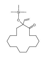2-trimethylsilyloxy-2-vinylcyclopentadecanone结构式