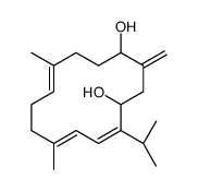8,12-Dimethyl-2-methylene-5-isopropyl-5,7,11-cyclotetradecatriene-1,4-diol结构式