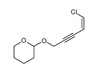 (Z)-1-choro-5-<(2-tetrahydropyranyl)oxy>-1-penten-3-yne Structure