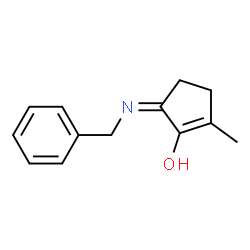 1-Cyclopenten-1-ol,2-methyl-5-[(phenylmethyl)imino]-(9CI) structure