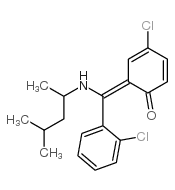 (6Z)-4-chloro-6-[(2-chlorophenyl)-(4-methylpentan-2-ylamino)methyliden e]cyclohexa-2,4-dien-1-one结构式