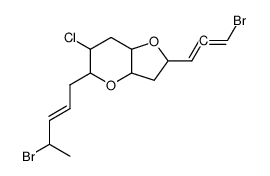 5-((E)-4-Bromo-pent-2-enyl)-2-(3-bromo-propa-1,2-dienyl)-6-chloro-hexahydro-furo[3,2-b]pyran Structure