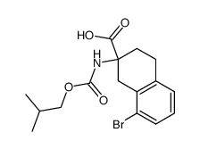 8-bromo-2-isobutoxycarbonylamino-1,2,3,4-tetrahydro-naphthalene-2-carboxylic acid Structure