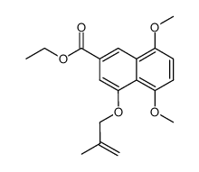 ethyl 5,8-dimethoxy-4-(2-methylprop-2-enyloxy)-2-naphthoate结构式