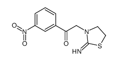 2-(2-iminothiazolidin-3-yl)-1-(3-nitrophenyl)ethan-1-one结构式