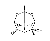 11-hydroxy-1,3,5,7,11-pentamethyl-cis-2,4,6,8-tetraoxatricyclo[3.3.3.03,7]undecan-9-one Structure