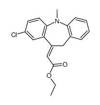 (chloro-8 dihydro-5,11 methyl-5 5H-dibenz[b,f]azepin-10-ylidene)-2 acetate d'ethyle结构式